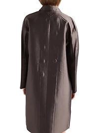 Double-Breasted Wool and Silk Coat