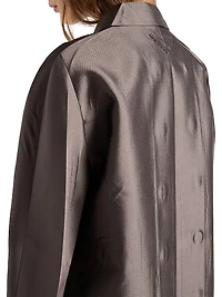 Double-Breasted Wool and Silk Coat