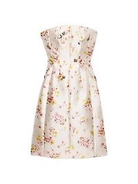 Floral Print Silk and Wool Dress