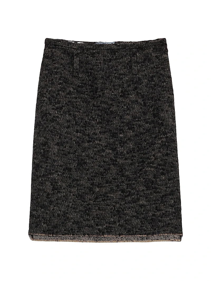 Double Tweed Midi-Skirt