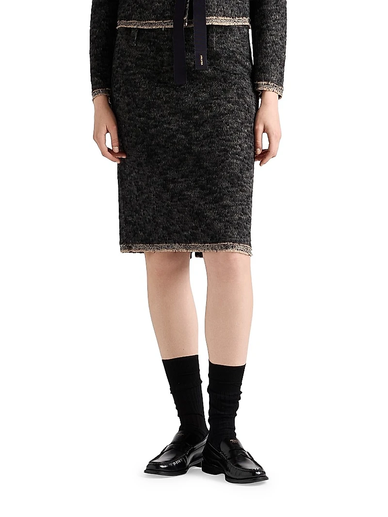 Double Tweed Midi-Skirt