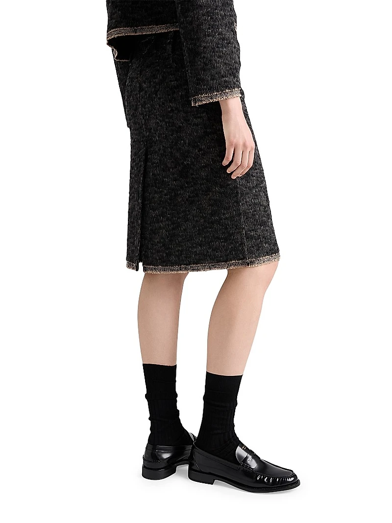 Double Tweed Midi-Skirt