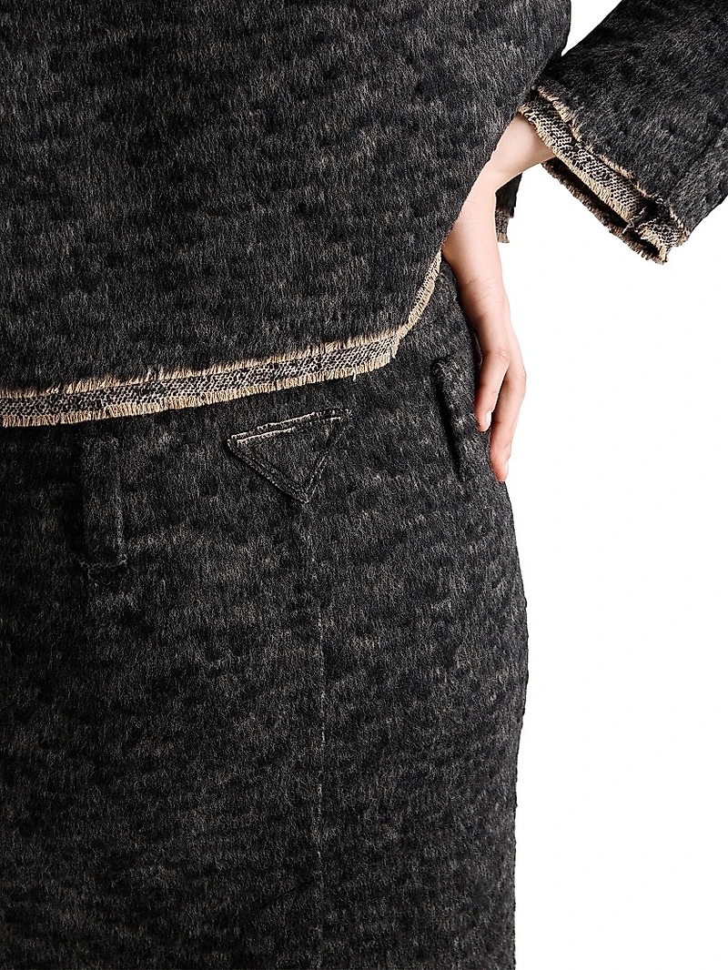 Double Tweed Midi-Skirt