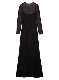Long Silk Chiffon Dress