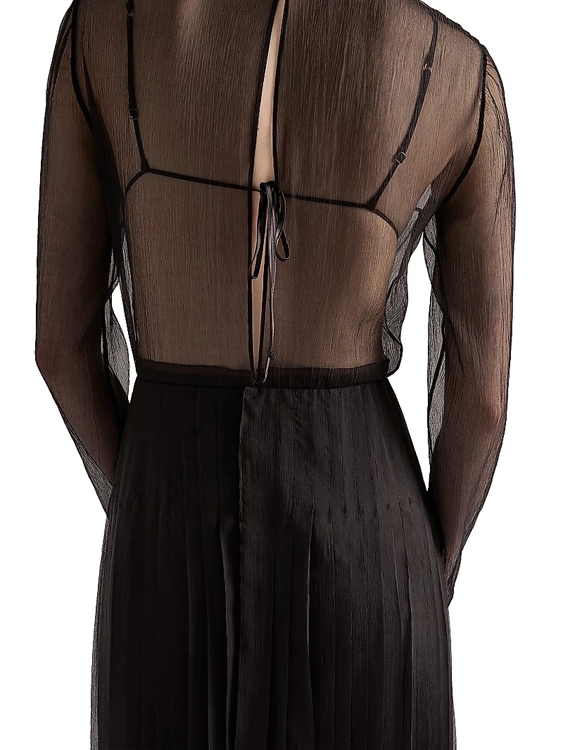 Long Silk Chiffon Dress