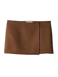 Double Cashmere Miniskirt