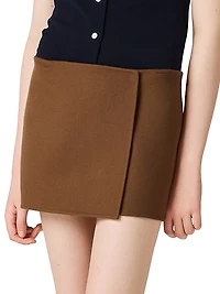 Double Cashmere Miniskirt