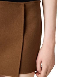 Double Cashmere Miniskirt