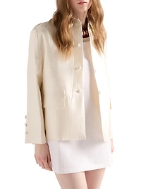 Single Breasted Silk and Wool Jacket