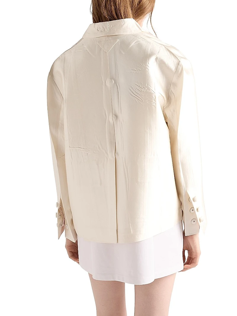 Single Breasted Silk and Wool Jacket