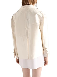 Single Breasted Silk and Wool Jacket