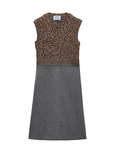 Shetland Wool and Cashmere V-Neck Dress