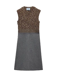 Shetland Wool and Cashmere V-Neck Dress