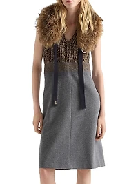 Shetland Wool and Cashmere V-Neck Dress