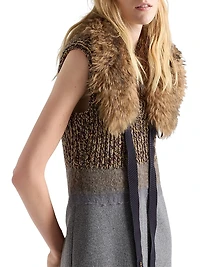 Shetland Wool and Cashmere V-Neck Dress