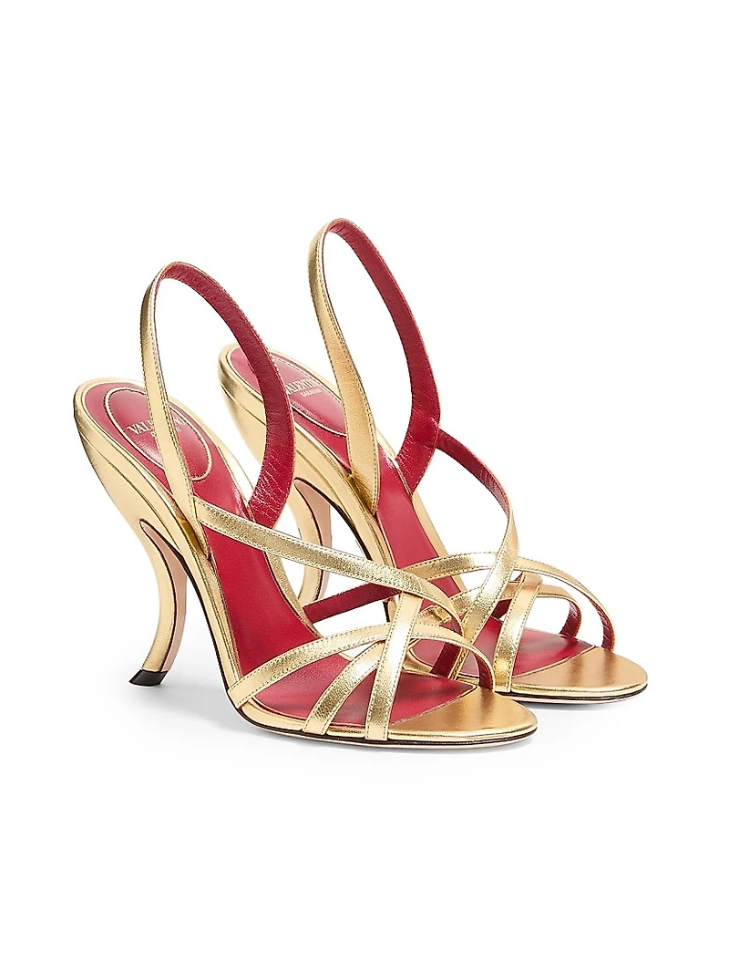 Fetishique 105MM Sandals Laminated Nappa