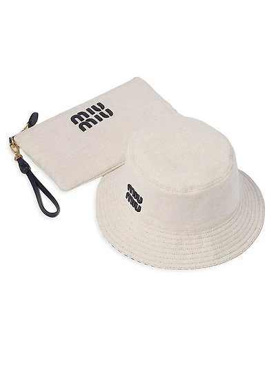 Reversible Hat with Pouch