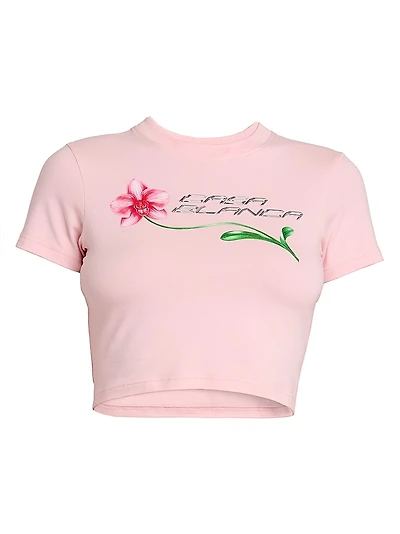 Orchid Stretch-Pima Cotton Crop Baby T-Shirt
