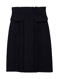 Wool Knit Midi Skirt