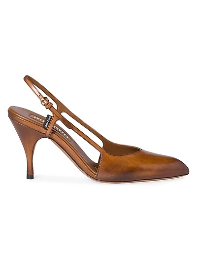 Leather Slingback Pumps