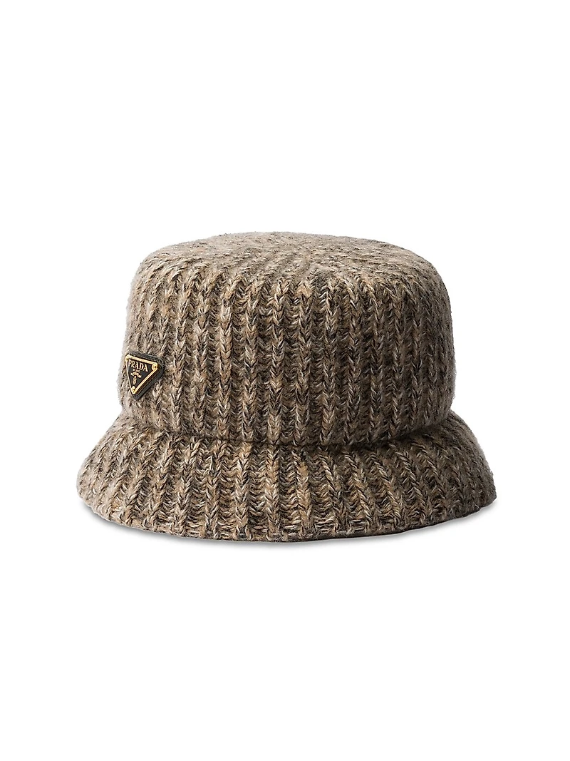 Mélange Knit Bucket Hat