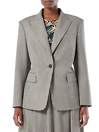Pure Wool Twill Blazer Jacket