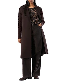 Stretch Velvet Wide Leg Trousers