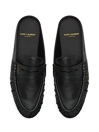 Le Loafer Mules Shiny Creased Leather