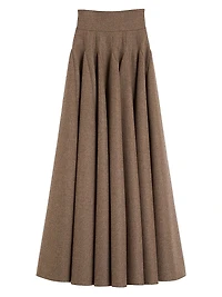 Wide Wool Felt Skirt