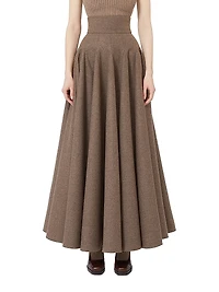 Wide Wool Felt Skirt