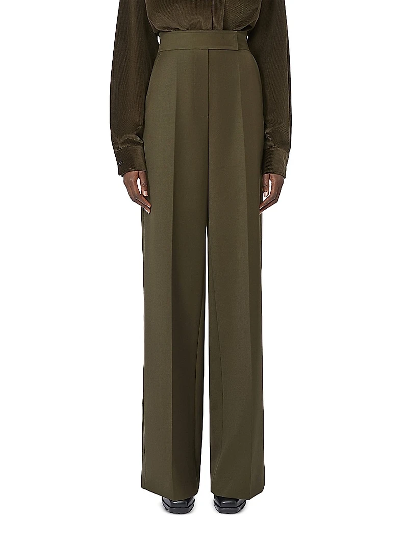Wool Wide Leg Trousers