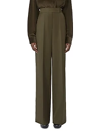 Wool Wide Leg Trousers