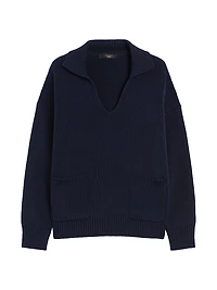 Cotton Yarn Polo Sweater