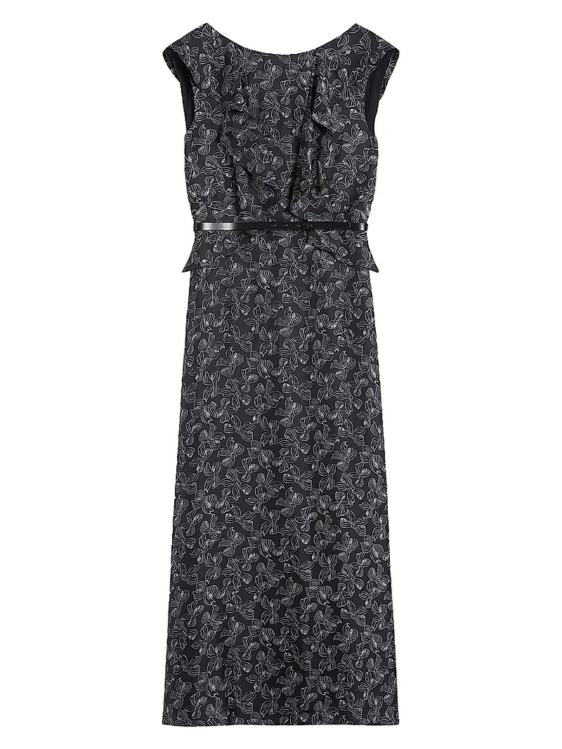 Long Printed Silk Dress