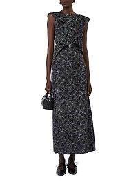 Long Printed Silk Dress