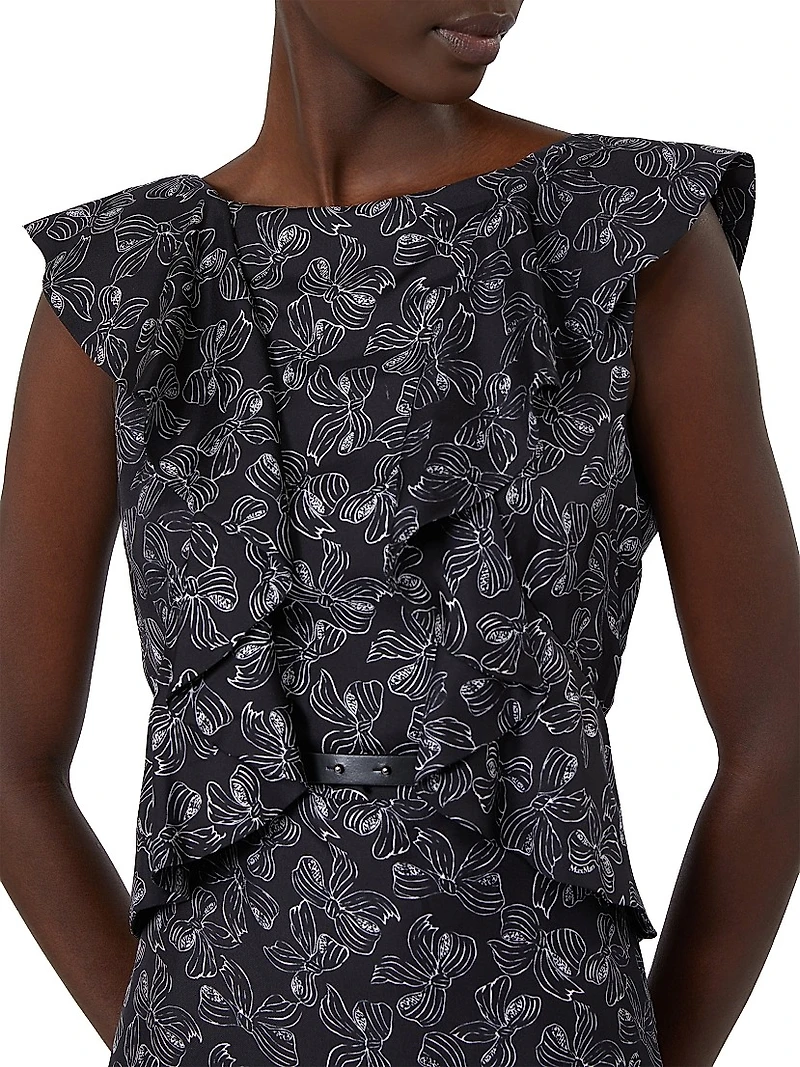 Long Printed Silk Dress