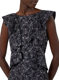 Long Printed Silk Dress