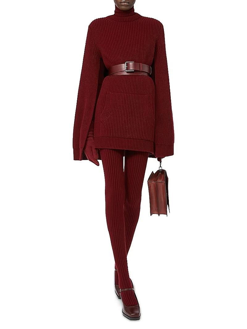 Wool and Cashmere Cape Dress