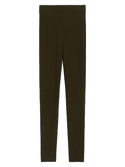 Wool and Cashmere Knit Leggings