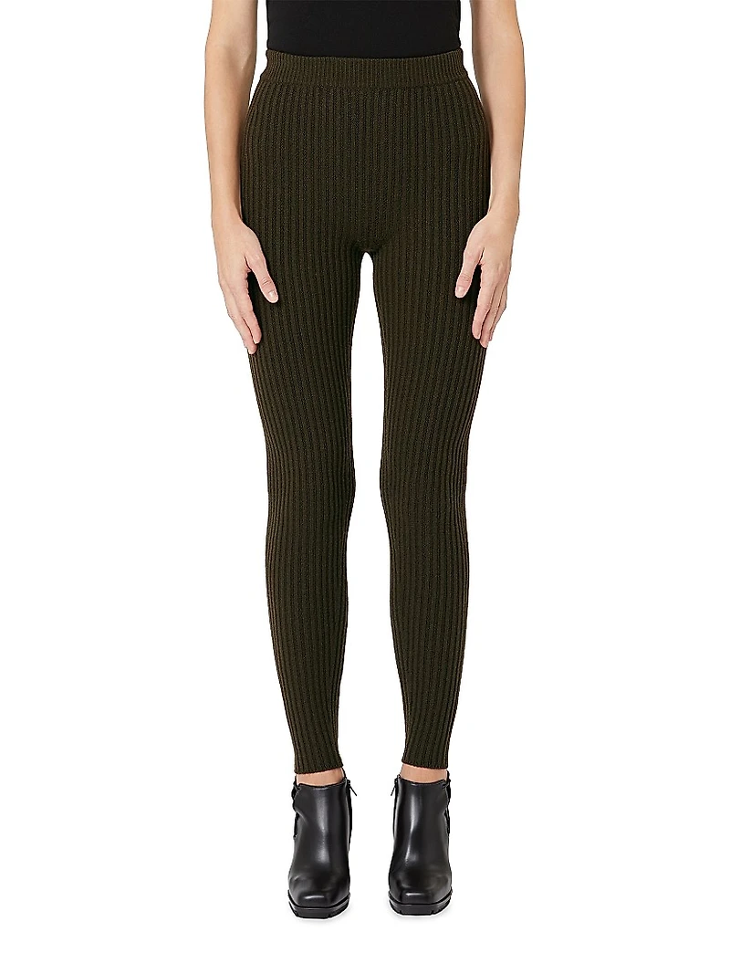 Wool and Cashmere Knit Leggings