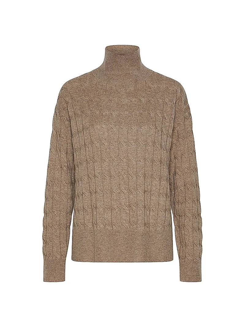 Wool and Cashmere Mock Polo Neck Sweater