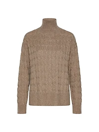 Wool and Cashmere Mock Polo Neck Sweater