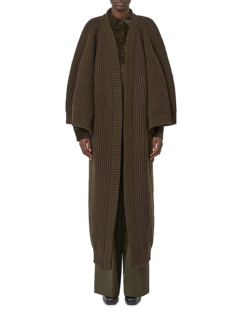 Wool and Cashmere Wrap Cardigan