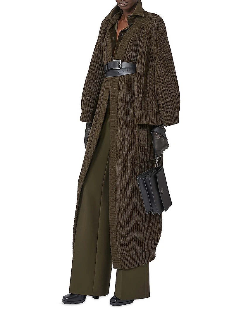 Wool and Cashmere Wrap Cardigan