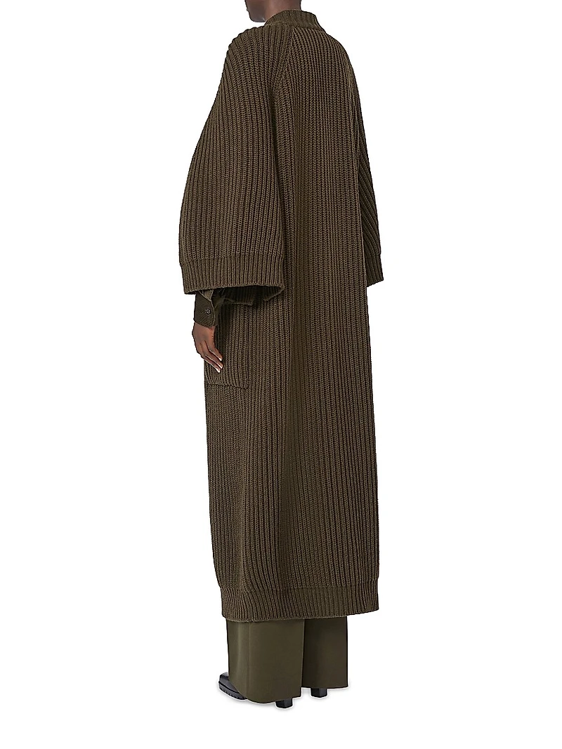 Wool and Cashmere Wrap Cardigan