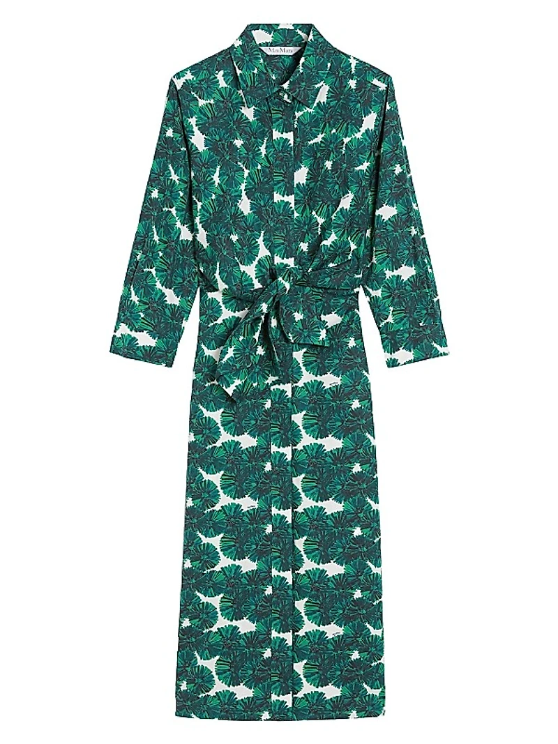 Printed Poplin Shirt Dress