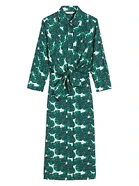 Printed Poplin Shirt Dress