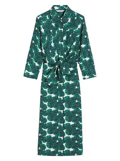 Printed Poplin Shirt Dress