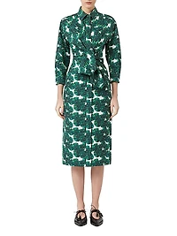 Printed Poplin Shirt Dress