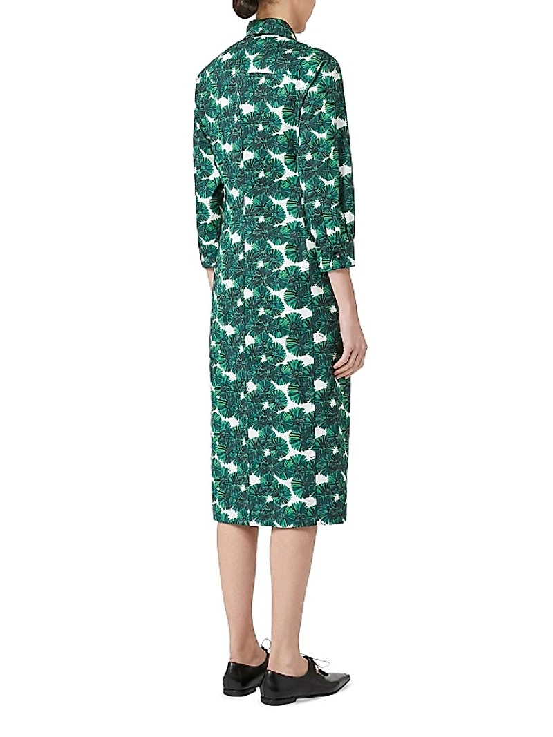 Printed Poplin Shirt Dress